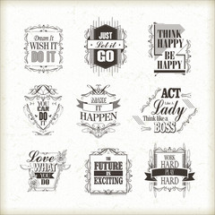 Wall Mural - positive quotes set