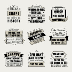 Wall Mural - motivational and inspirational quotes set