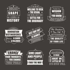 motivational and inspirational quotes set