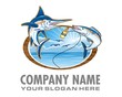fishing marlin logo image vector