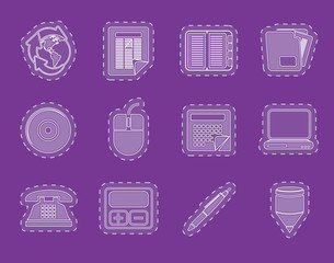 Business and Office tools icons  vector icon set 2