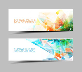 Wall Mural - modern abstract ad, web banner & header layout template.