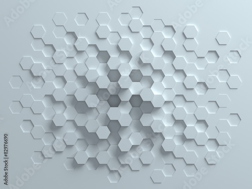 Naklejka na szybę hexagonal abstract 3d background