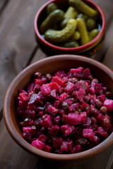 Poster - Russian vinaigrette salad with beetroot, pickles and other vegs