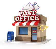 post office 3d illustration