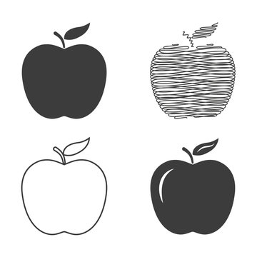 Set of apple icons