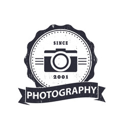 Wall Mural - photography, camera, photographer grunge vintage logo, emblem