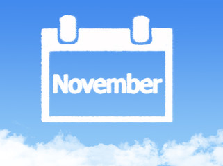 Sticker - Calendar cloud shape