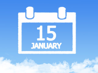 Sticker - calendar cloud shape