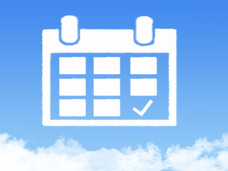 Sticker - calendar cloud shape