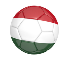 Wall Mural - Soccer ball, or football, with the country flag of Hungary