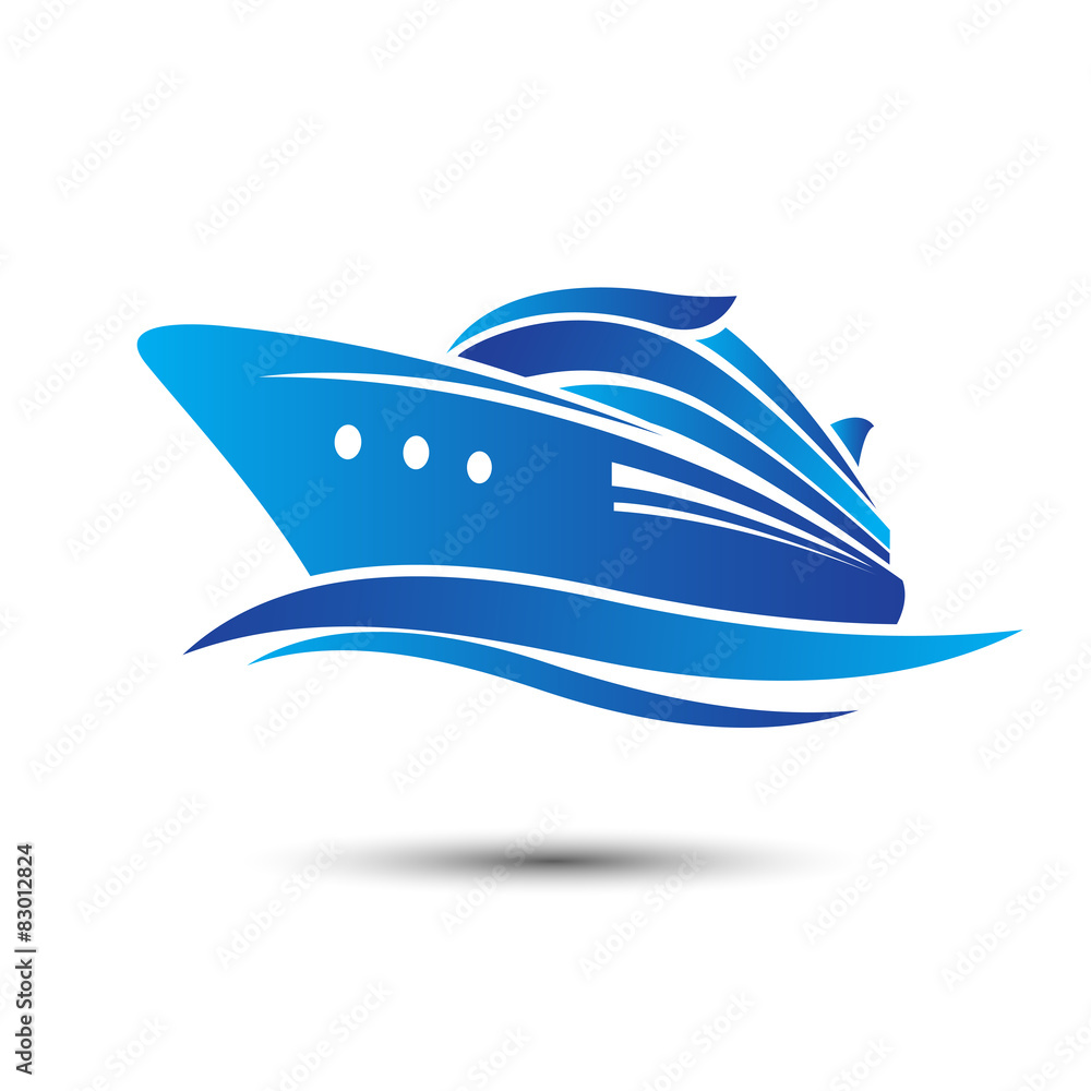 Cruise Ship with ocean liner vector.illustration Stock Vector | Adobe Stock