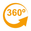 © teracreonte - Icono aislado 360º naranja