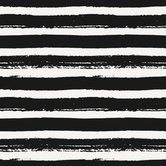 Poster - hand drawn striped seamless pattern