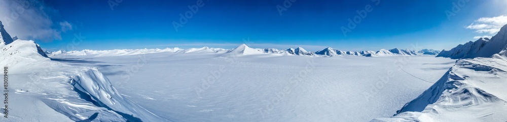 Arctic winter in south Spitsbergen - obrazy, fototapety, plakaty 