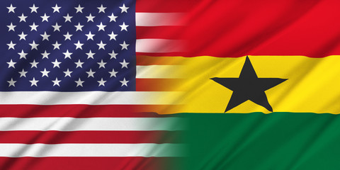 Wall Mural - USA and Ghana