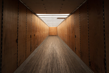 Inside cargo container