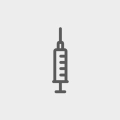 Canvas Print - Syringe thin line icon