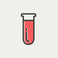 Poster - Test tube thin line icon