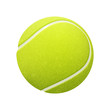 Single tennis ball isolated on white background. Vector EPS10
