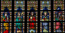 Stained Glass Window Depicting Catholic Saints