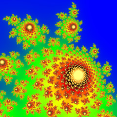 Wall Mural - fractal floral pattern