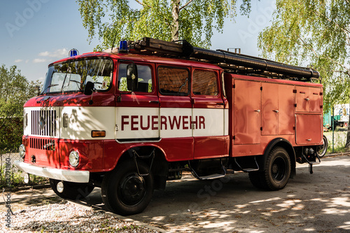 Naklejka - mata magnetyczna na lodówkę Alte DDR Feuerwehr Retro