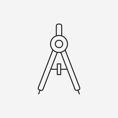 Canvas Print - stationery compasses line icon