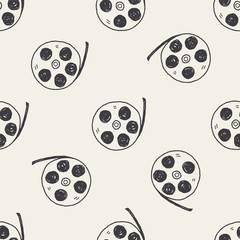 Wall Mural - Doodle Film seamless pattern background