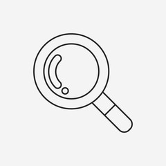 Canvas Print - Magnifier line icon