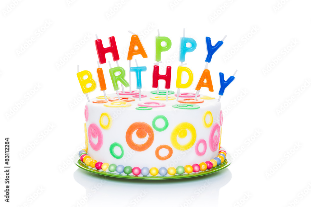 Alles Gute zum Geburtstag Kuchen Foto, Poster, Wandbilder bei ...