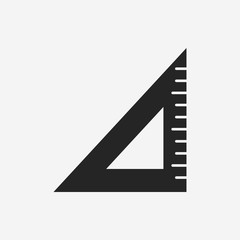 Sticker - Triangle ruler icon