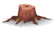 © benchart - Illustration of a Comic Tree Stump