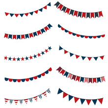 Collection Of Patriotic Bunting Flags