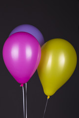 Colorful Balloons on Dark Background