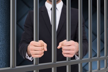 Poster - Elegant businessman in suit clenching his fists