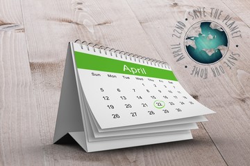 Poster - Composite image of april calendar