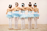 Fototapeta  - Group of five little ballerinas