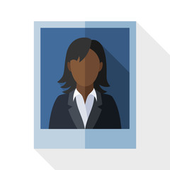 Wall Mural - picture of a black woman in a business suit with long shadow on