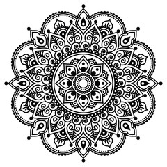 Mehndi, Indian Henna tattoo pattern or background