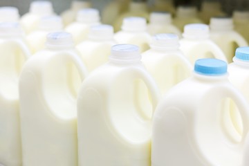 sale of milk at the store supermarket