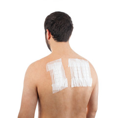 skin allergy patch test on back