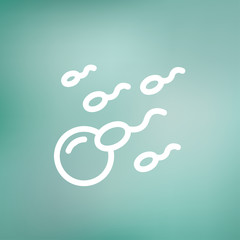 Poster - Sperm and egg cells thin line icon