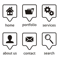 vector website menu icons