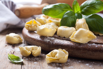 Wall Mural - Homemade raw Italian tortellini 