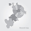 Moscow administrative map