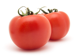 Wall Mural - Tomato isolated on white background.