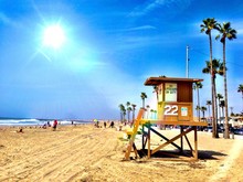 Sunny Day At The Beach In Newport Beach CA