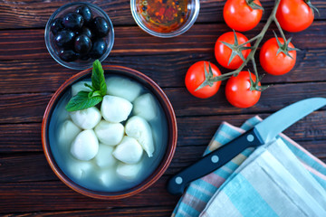 Wall Mural - mozzarella in bowl