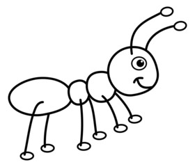 Wall Mural - ant for coloring